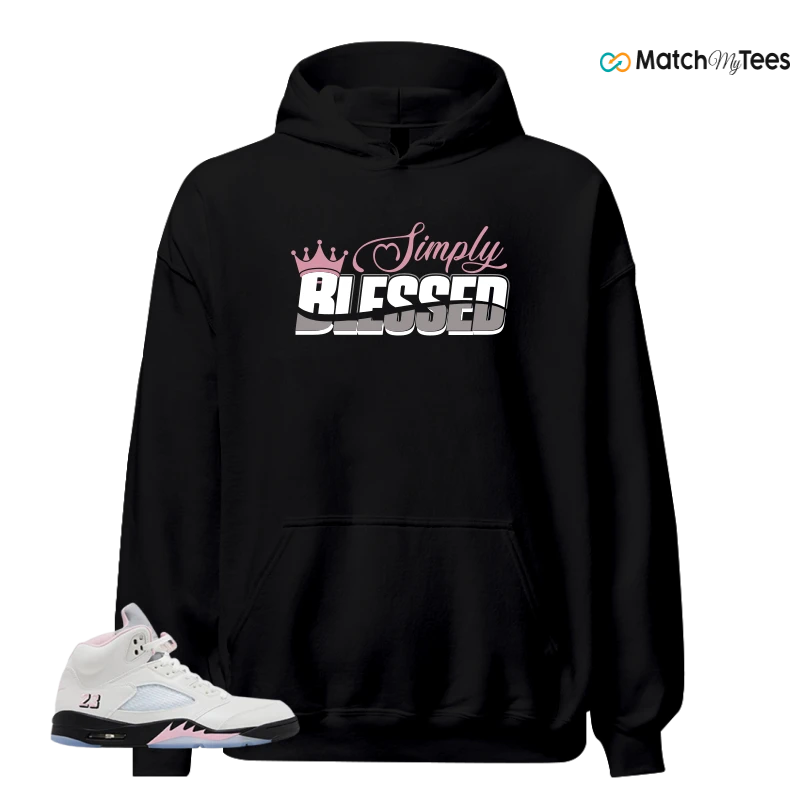 NIKE AIR JORDAN 5 RETRO MEDIUM SOFT PINK SNEAKER Matching Tees hoodie