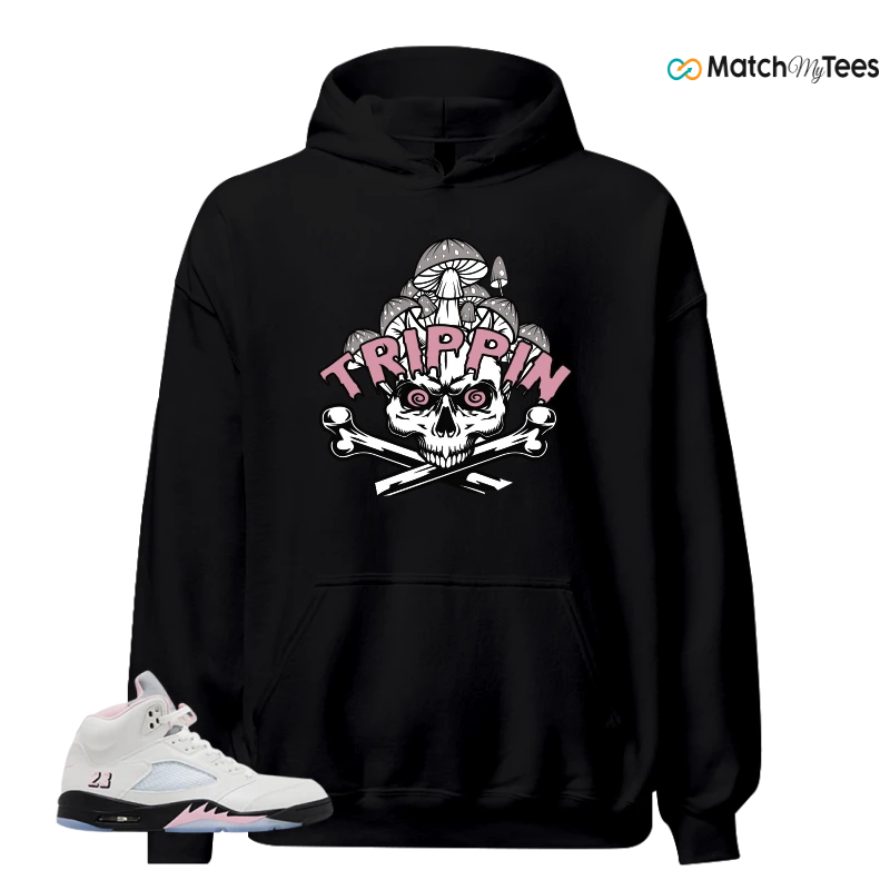 NIKE AIR JORDAN 5 RETRO MEDIUM SOFT PINK SNEAKER Matching Tees hoodie