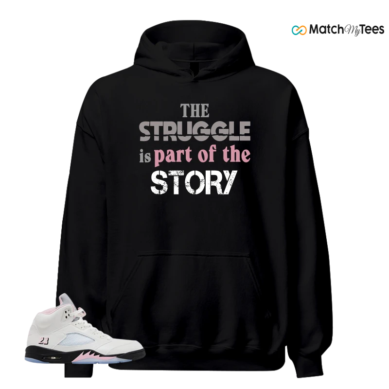 NIKE AIR JORDAN 5 RETRO MEDIUM SOFT PINK SNEAKER Matching Tees hoodie
