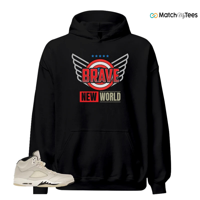 NIKE AIR JORDAN 5 RETRO SAIL SNEAKER Matching Tees hoodie