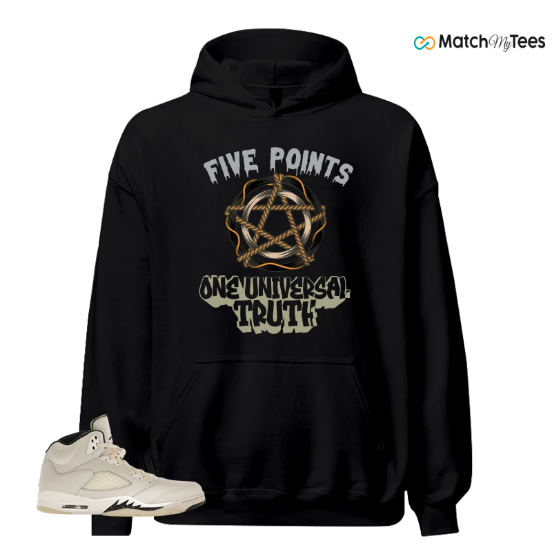 NIKE AIR JORDAN 5 RETRO SAIL SNEAKER Matching Tees hoodie