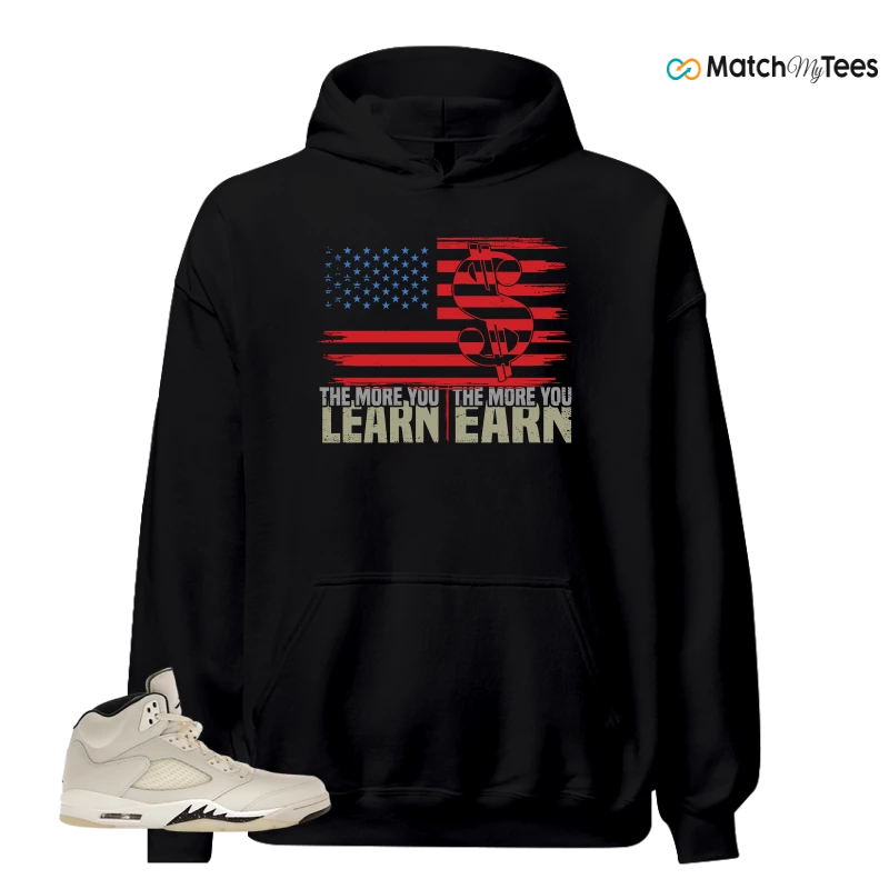 NIKE AIR JORDAN 5 RETRO SAIL SNEAKER Matching Tees hoodie