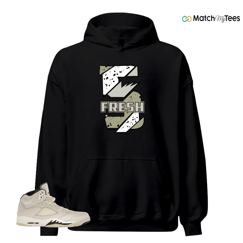 NIKE AIR JORDAN 5 RETRO SAIL SNEAKER Matching Tees hoodie