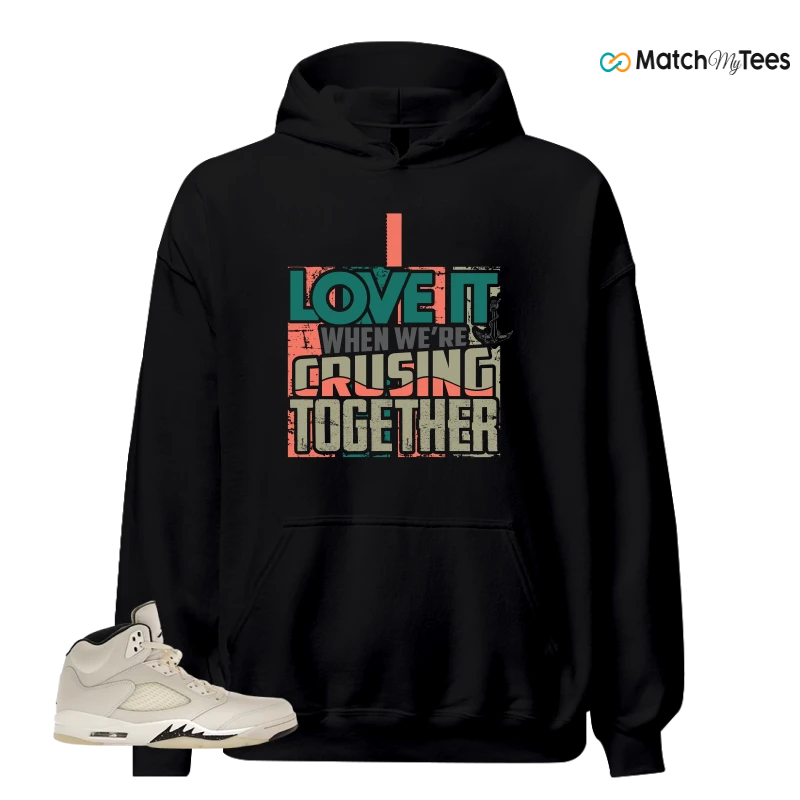 NIKE AIR JORDAN 5 RETRO SAIL SNEAKER Matching Tees hoodie