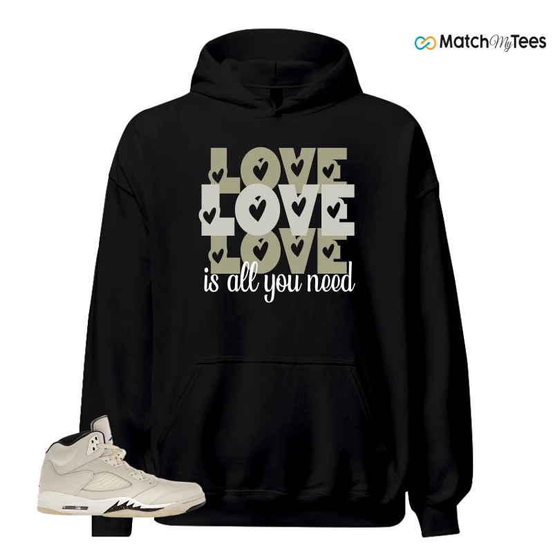 NIKE AIR JORDAN 5 RETRO SAIL SNEAKER Matching Tees hoodie