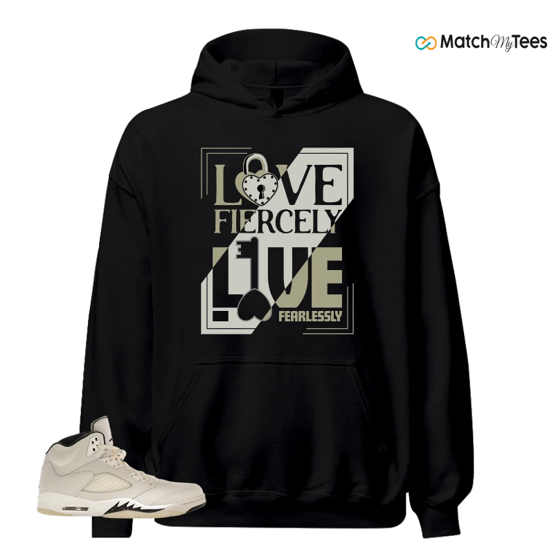 NIKE AIR JORDAN 5 RETRO SAIL SNEAKER Matching Tees hoodie