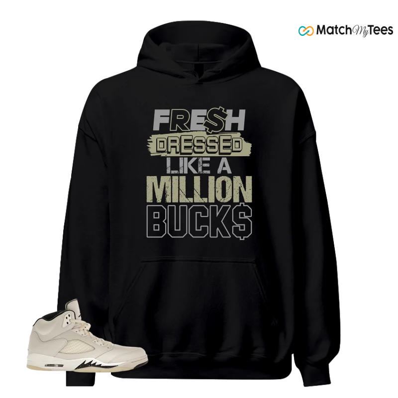 NIKE AIR JORDAN 5 RETRO SAIL SNEAKER Matching Tees hoodie