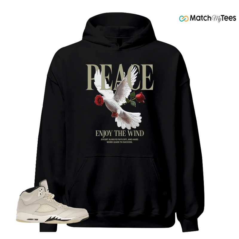 NIKE AIR JORDAN 5 RETRO SAIL SNEAKER Matching Tees hoodie