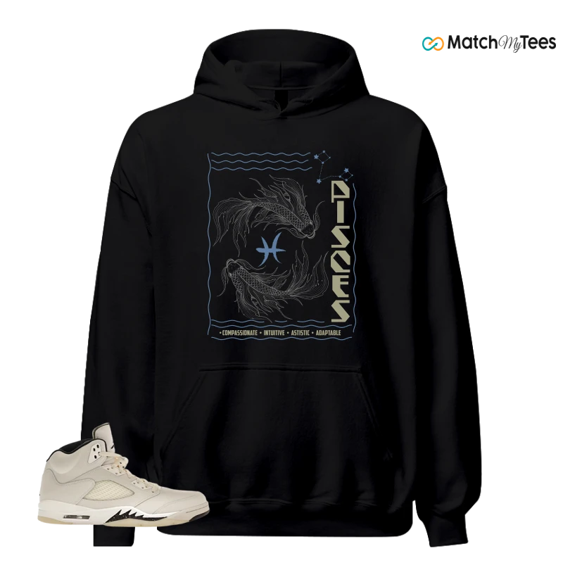 NIKE AIR JORDAN 5 RETRO SAIL SNEAKER Matching Tees hoodie