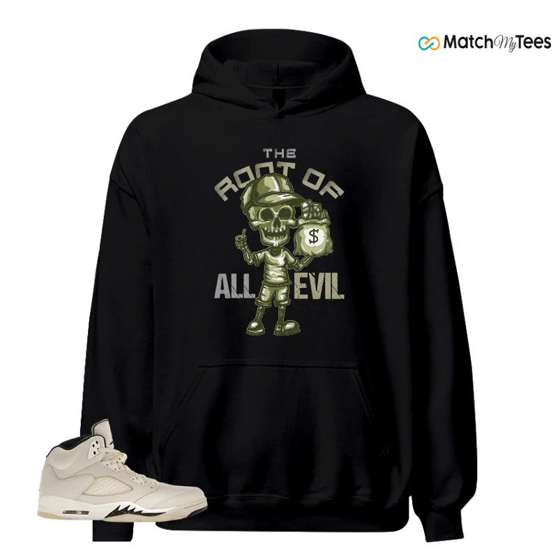 NIKE AIR JORDAN 5 RETRO SAIL SNEAKER Matching Tees hoodie