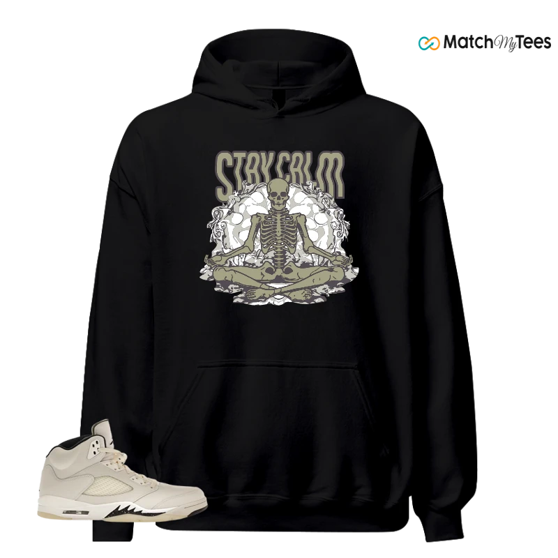NIKE AIR JORDAN 5 RETRO SAIL SNEAKER Matching Tees hoodie
