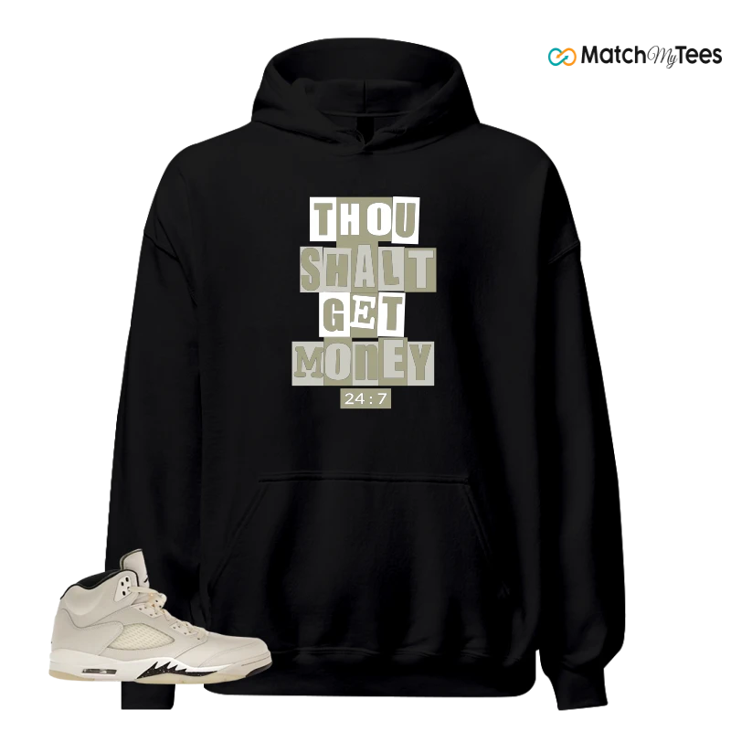 NIKE AIR JORDAN 5 RETRO SAIL SNEAKER Matching Tees hoodie
