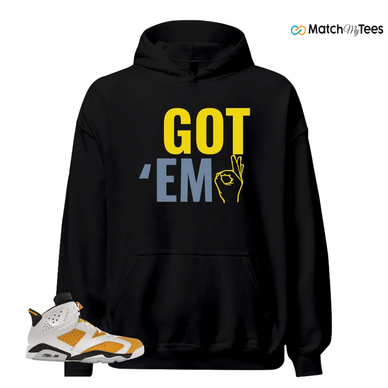 NIKE AIR JORDAN 6 YELLOW OCHRE SNEAKER Matching Tees hoodie