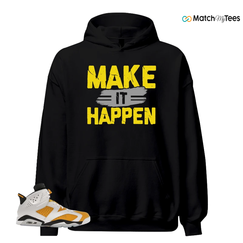 NIKE AIR JORDAN 6 YELLOW OCHRE SNEAKER Matching Tees hoodie