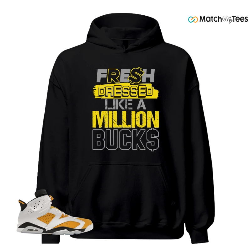 NIKE AIR JORDAN 6 YELLOW OCHRE SNEAKER Matching Tees hoodie