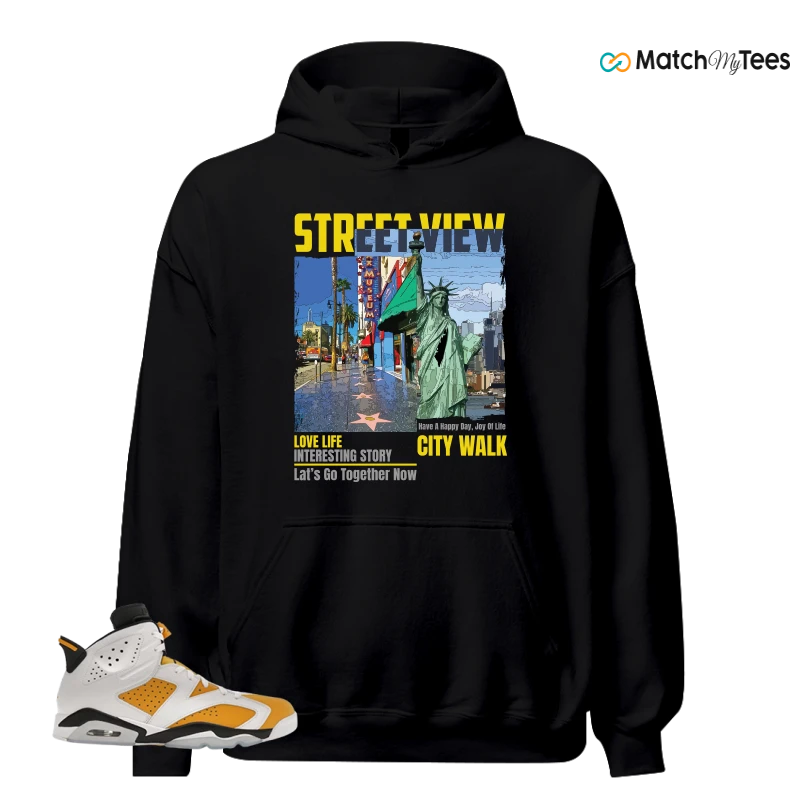 NIKE AIR JORDAN 6 YELLOW OCHRE SNEAKER Matching Tees hoodie