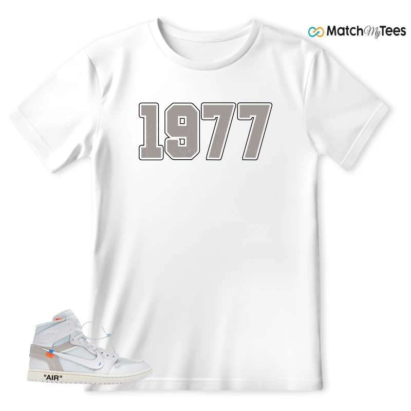 NEKE AIR JORDAN 1 RETRO HIGH OG VIRGIL ABLOH ARCHIVE ALASKA SNEAKER Matching Tees t-shirt