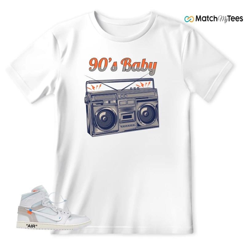 NEKE AIR JORDAN 1 RETRO HIGH OG VIRGIL ABLOH ARCHIVE ALASKA SNEAKER Matching Tees t-shirt