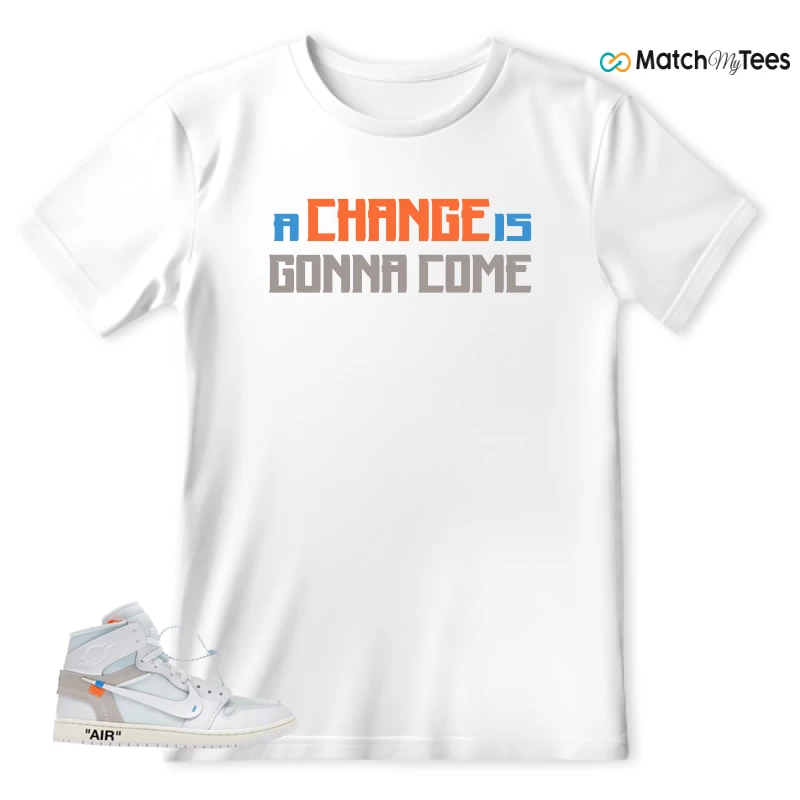 NEKE AIR JORDAN 1 RETRO HIGH OG VIRGIL ABLOH ARCHIVE ALASKA SNEAKER Matching Tees t-shirt