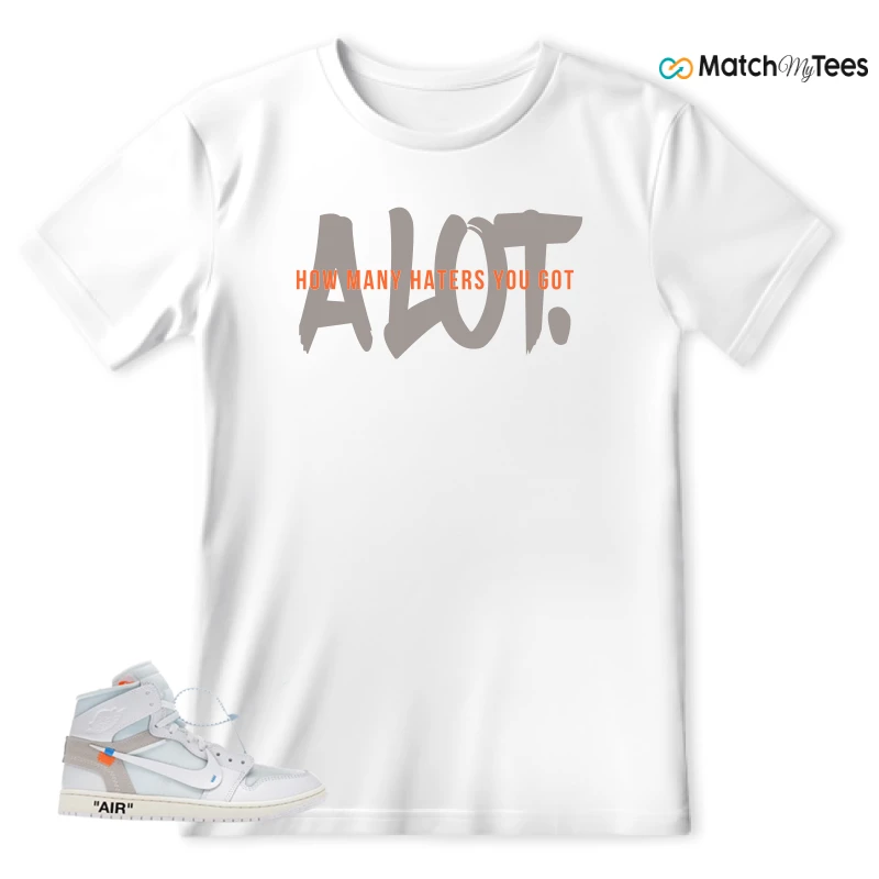 NEKE AIR JORDAN 1 RETRO HIGH OG VIRGIL ABLOH ARCHIVE ALASKA SNEAKER Matching Tees t-shirt