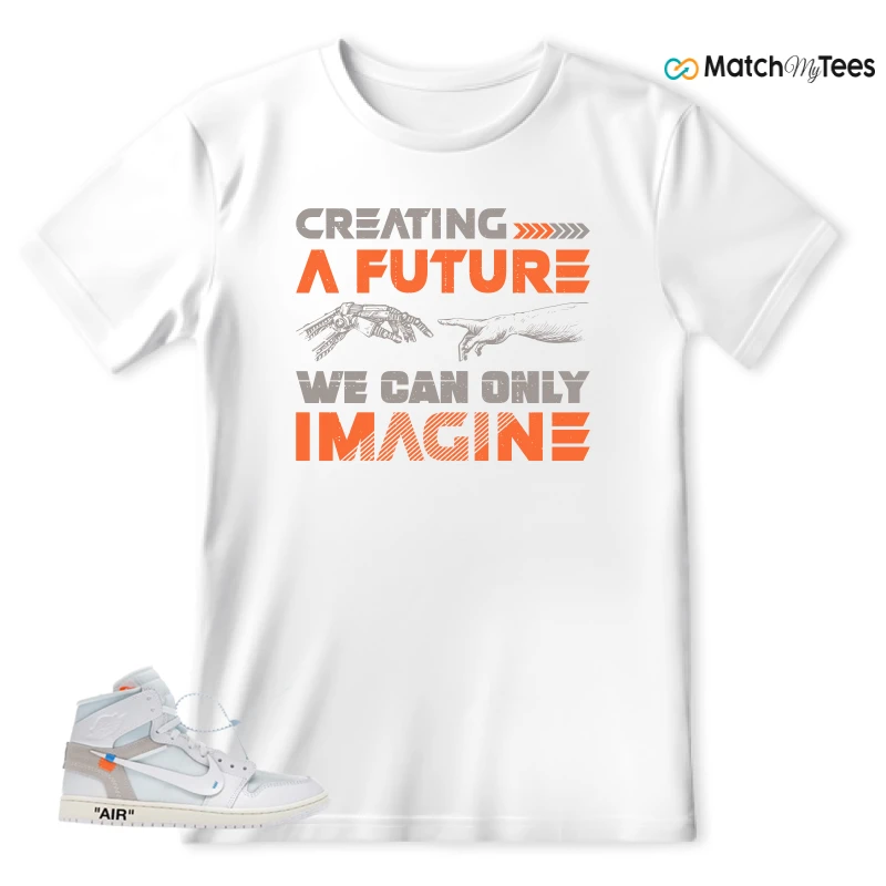 NEKE AIR JORDAN 1 RETRO HIGH OG VIRGIL ABLOH ARCHIVE ALASKA SNEAKER Matching Tees t-shirt