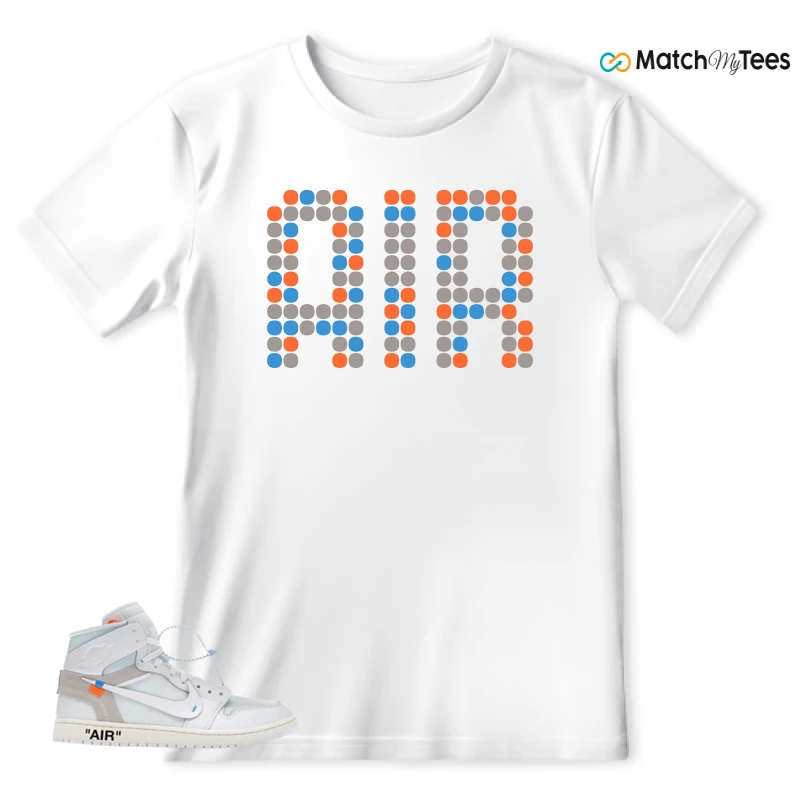NEKE AIR JORDAN 1 RETRO HIGH OG VIRGIL ABLOH ARCHIVE ALASKA SNEAKER Matching Tees t-shirt