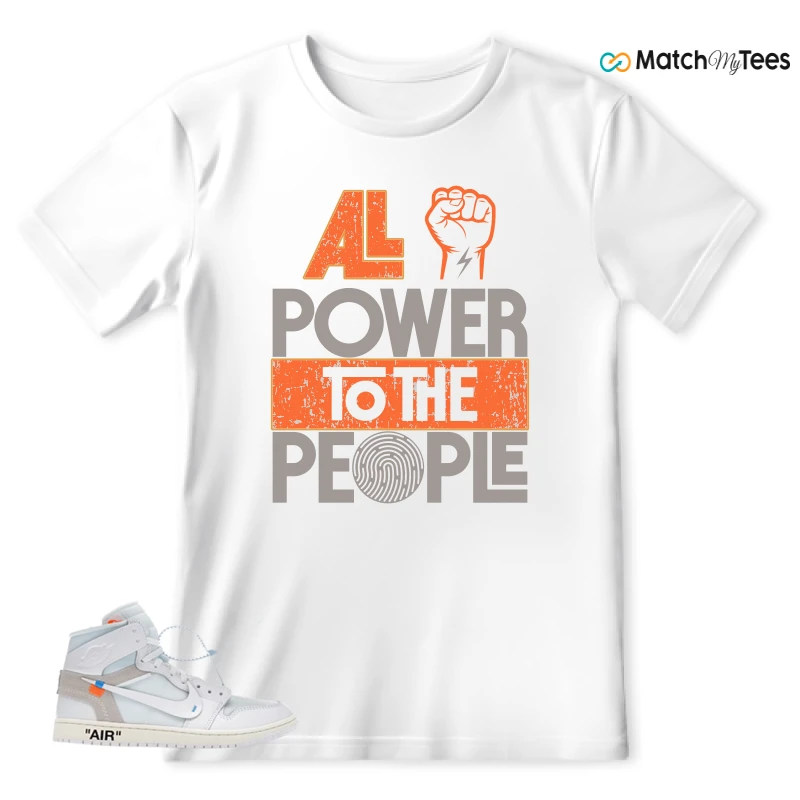 NEKE AIR JORDAN 1 RETRO HIGH OG VIRGIL ABLOH ARCHIVE ALASKA SNEAKER Matching Tees t-shirt