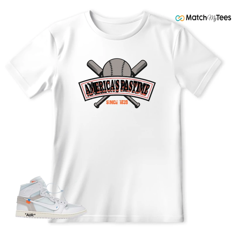 NEKE AIR JORDAN 1 RETRO HIGH OG VIRGIL ABLOH ARCHIVE ALASKA SNEAKER Matching Tees t-shirt
