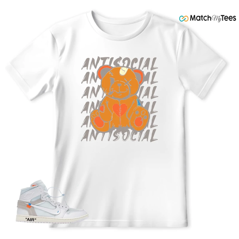 NEKE AIR JORDAN 1 RETRO HIGH OG VIRGIL ABLOH ARCHIVE ALASKA SNEAKER Matching Tees t-shirt