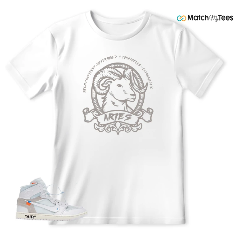 NEKE AIR JORDAN 1 RETRO HIGH OG VIRGIL ABLOH ARCHIVE ALASKA SNEAKER Matching Tees t-shirt