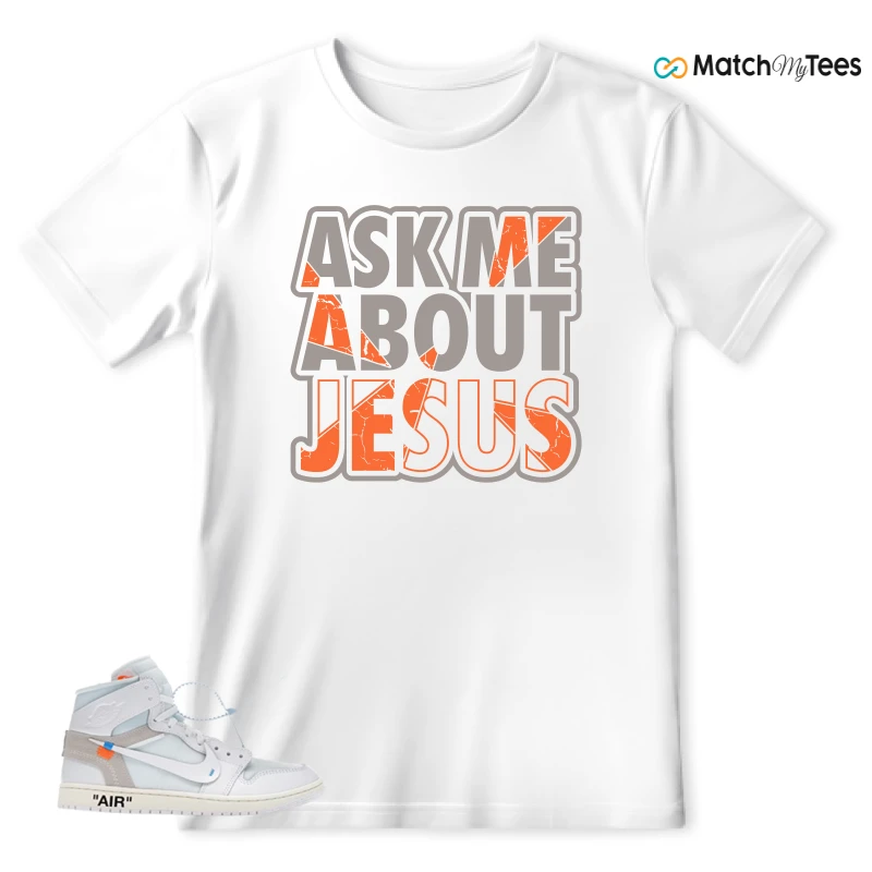 NEKE AIR JORDAN 1 RETRO HIGH OG VIRGIL ABLOH ARCHIVE ALASKA SNEAKER Matching Tees t-shirt