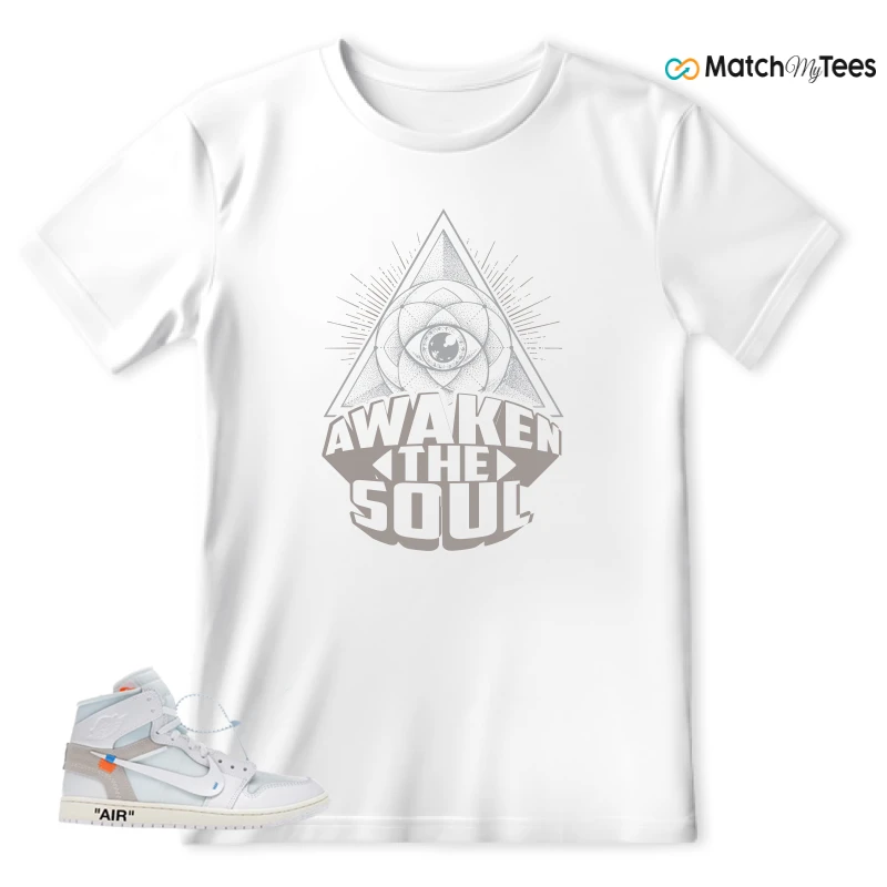 NEKE AIR JORDAN 1 RETRO HIGH OG VIRGIL ABLOH ARCHIVE ALASKA SNEAKER Matching Tees t-shirt