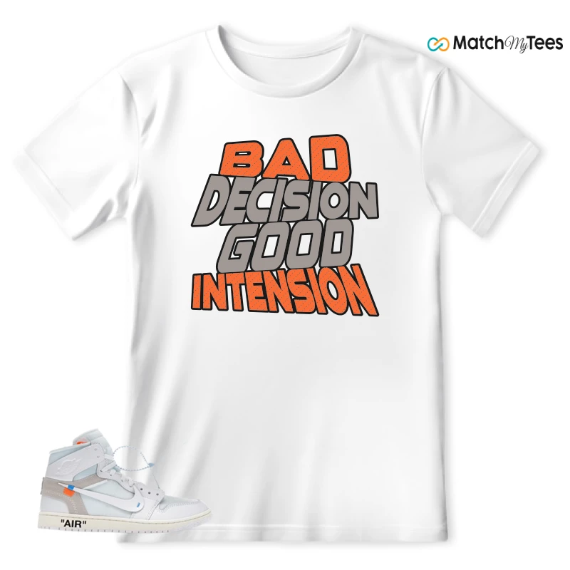 NEKE AIR JORDAN 1 RETRO HIGH OG VIRGIL ABLOH ARCHIVE ALASKA SNEAKER Matching Tees t-shirt