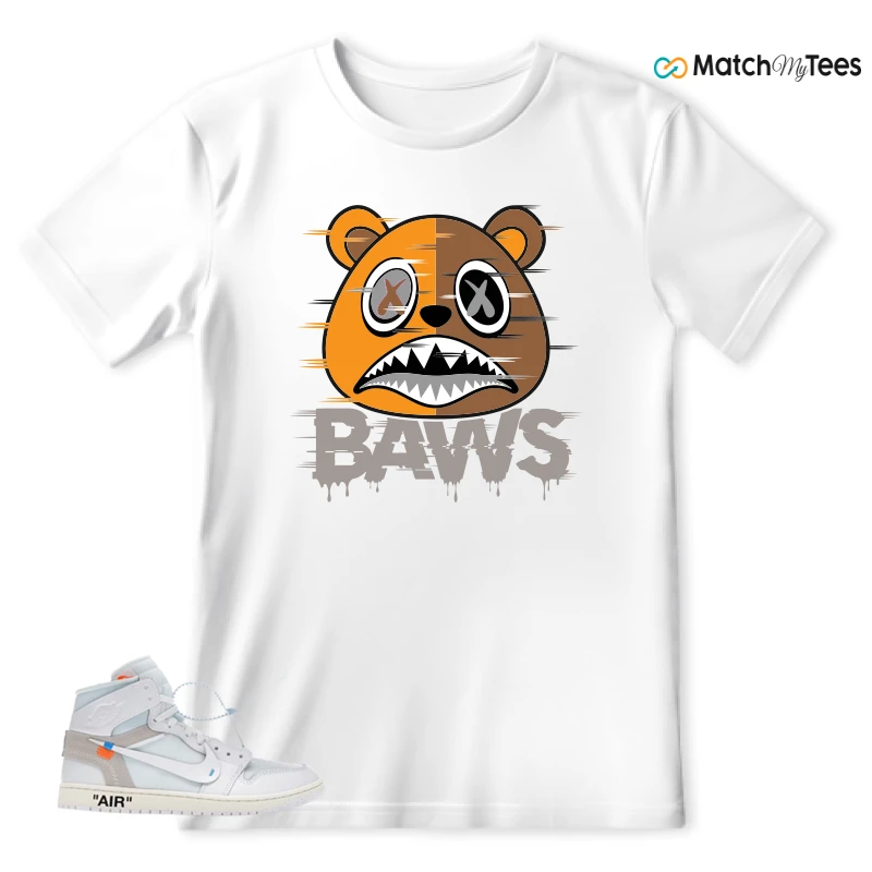 NEKE AIR JORDAN 1 RETRO HIGH OG VIRGIL ABLOH ARCHIVE ALASKA SNEAKER Matching Tees t-shirt