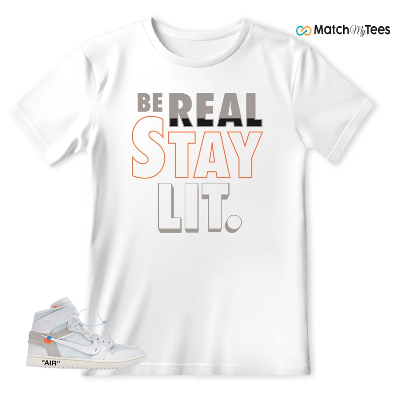 NEKE AIR JORDAN 1 RETRO HIGH OG VIRGIL ABLOH ARCHIVE ALASKA SNEAKER Matching Tees t-shirt