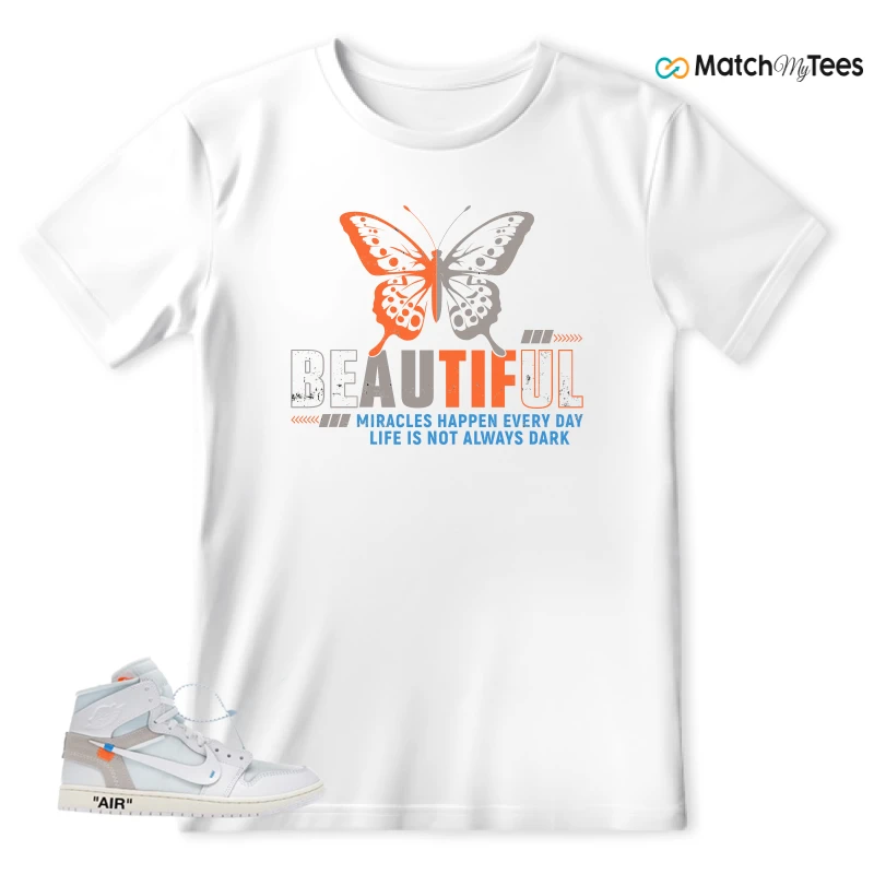 NEKE AIR JORDAN 1 RETRO HIGH OG VIRGIL ABLOH ARCHIVE ALASKA SNEAKER Matching Tees t-shirt
