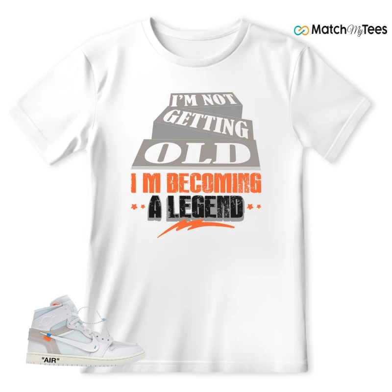 NEKE AIR JORDAN 1 RETRO HIGH OG VIRGIL ABLOH ARCHIVE ALASKA SNEAKER Matching Tees t-shirt