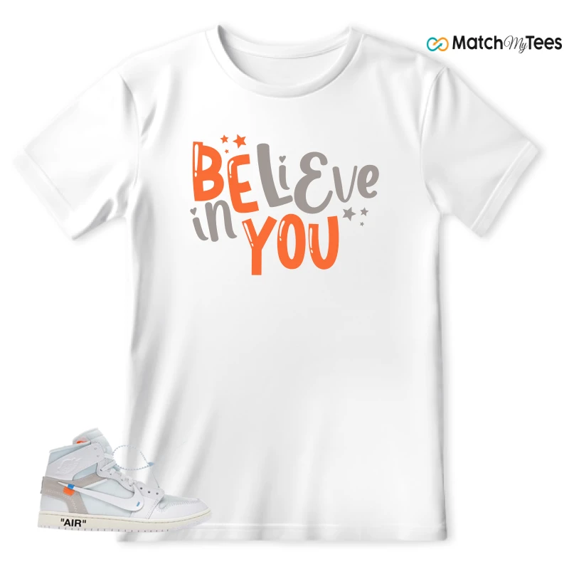 NEKE AIR JORDAN 1 RETRO HIGH OG VIRGIL ABLOH ARCHIVE ALASKA SNEAKER Matching Tees t-shirt