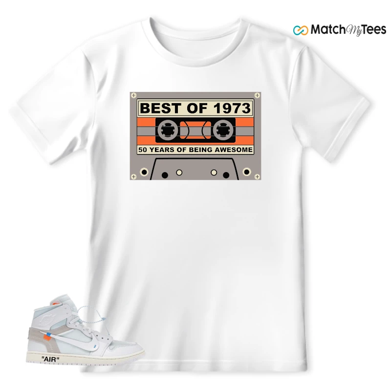NEKE AIR JORDAN 1 RETRO HIGH OG VIRGIL ABLOH ARCHIVE ALASKA SNEAKER Matching Tees t-shirt