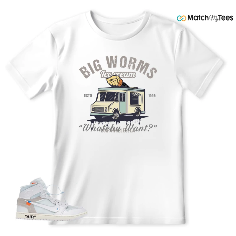 NEKE AIR JORDAN 1 RETRO HIGH OG VIRGIL ABLOH ARCHIVE ALASKA SNEAKER Matching Tees t-shirt