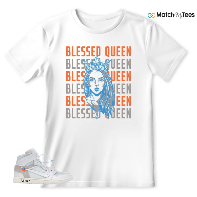 NEKE AIR JORDAN 1 RETRO HIGH OG VIRGIL ABLOH ARCHIVE ALASKA SNEAKER Matching Tees t-shirt