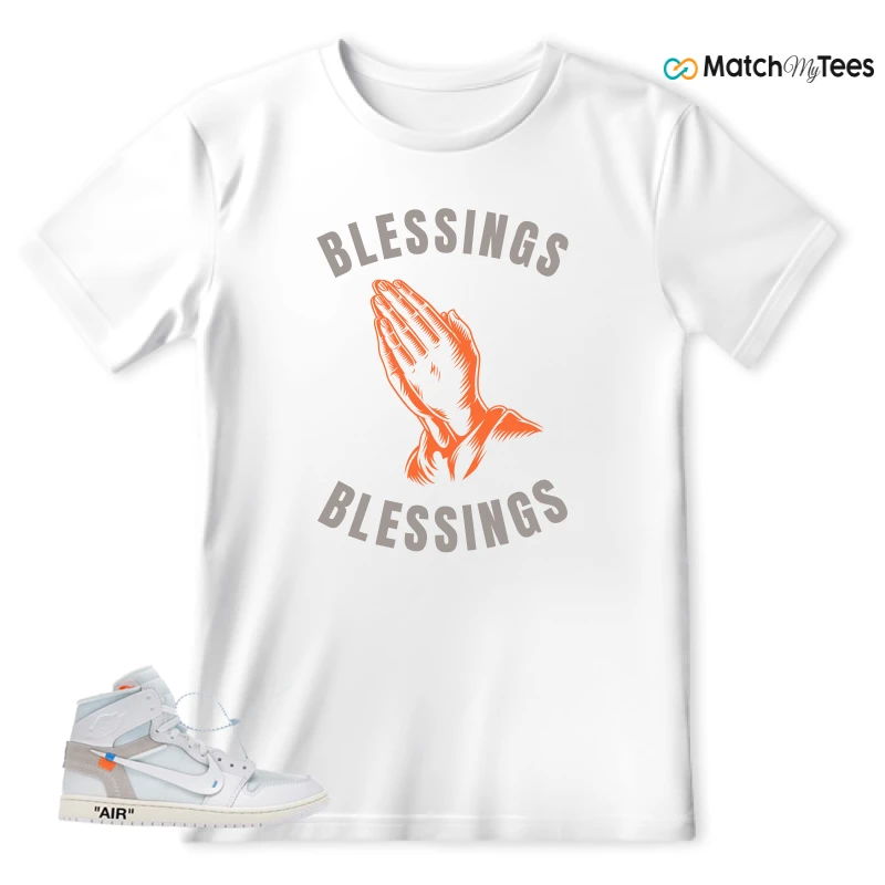 NEKE AIR JORDAN 1 RETRO HIGH OG VIRGIL ABLOH ARCHIVE ALASKA SNEAKER Matching Tees t-shirt