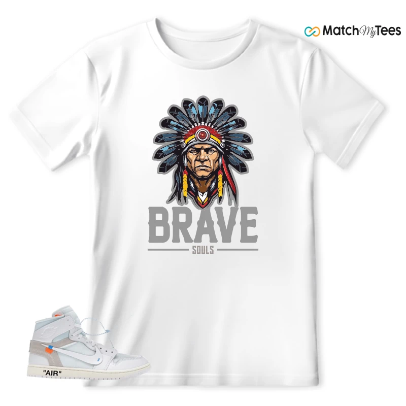 NEKE AIR JORDAN 1 RETRO HIGH OG VIRGIL ABLOH ARCHIVE ALASKA SNEAKER Matching Tees t-shirt