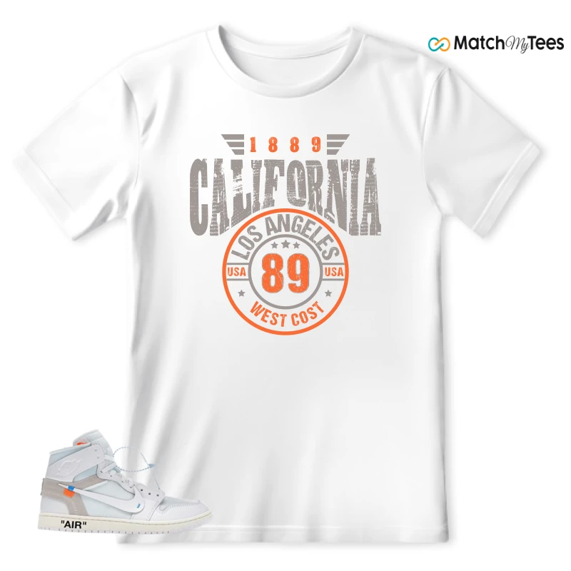 NEKE AIR JORDAN 1 RETRO HIGH OG VIRGIL ABLOH ARCHIVE ALASKA SNEAKER Matching Tees t-shirt