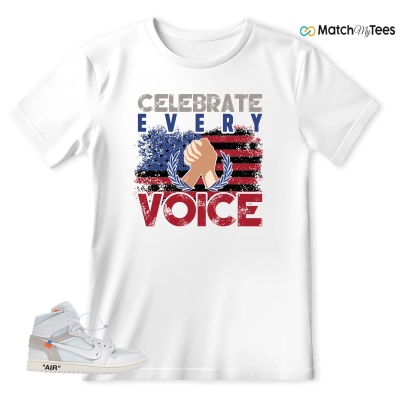 NEKE AIR JORDAN 1 RETRO HIGH OG VIRGIL ABLOH ARCHIVE ALASKA SNEAKER Matching Tees t-shirt