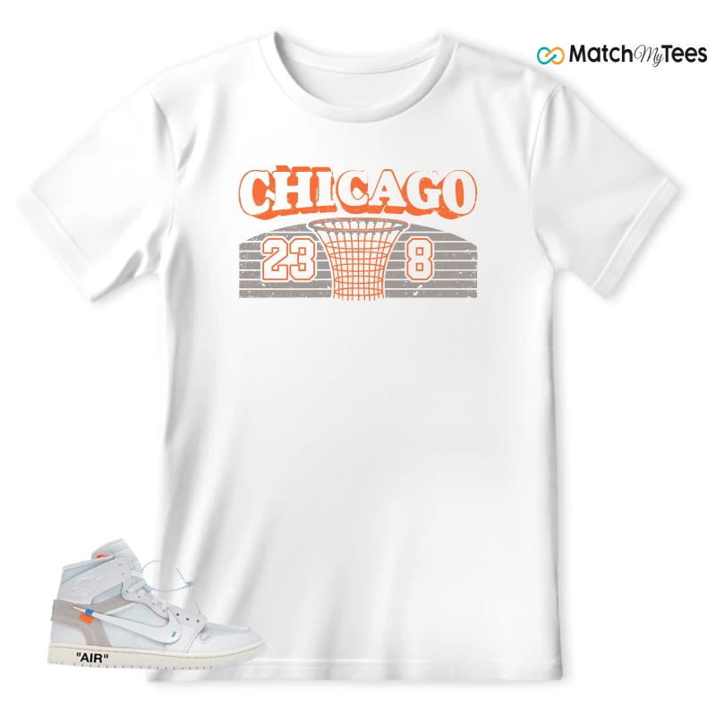 NEKE AIR JORDAN 1 RETRO HIGH OG VIRGIL ABLOH ARCHIVE ALASKA SNEAKER Matching Tees t-shirt