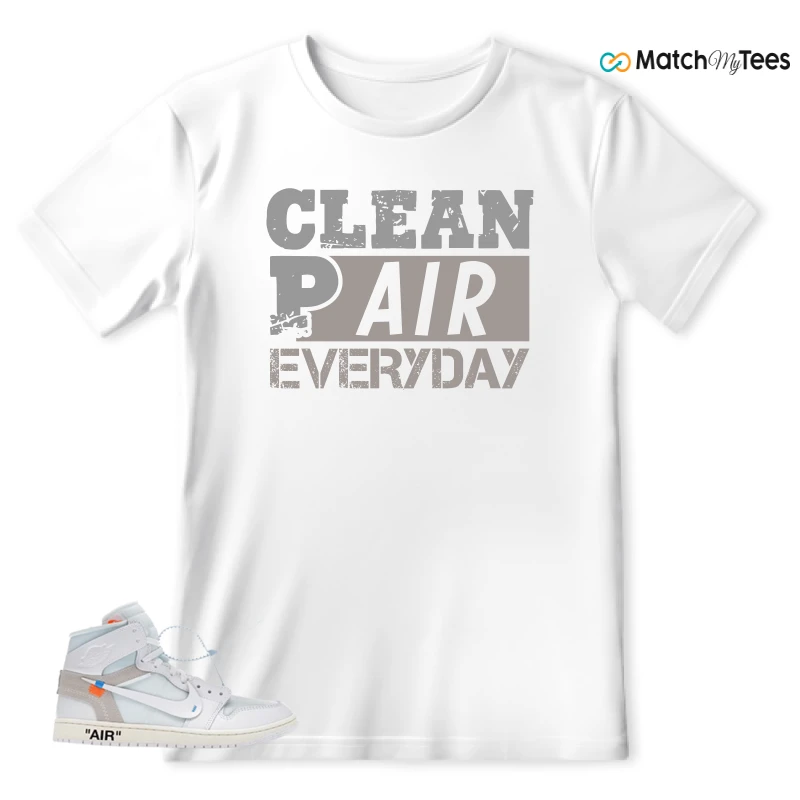 NEKE AIR JORDAN 1 RETRO HIGH OG VIRGIL ABLOH ARCHIVE ALASKA SNEAKER Matching Tees t-shirt