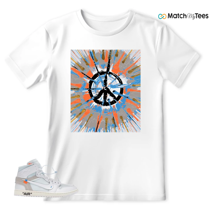 NEKE AIR JORDAN 1 RETRO HIGH OG VIRGIL ABLOH ARCHIVE ALASKA SNEAKER Matching Tees t-shirt