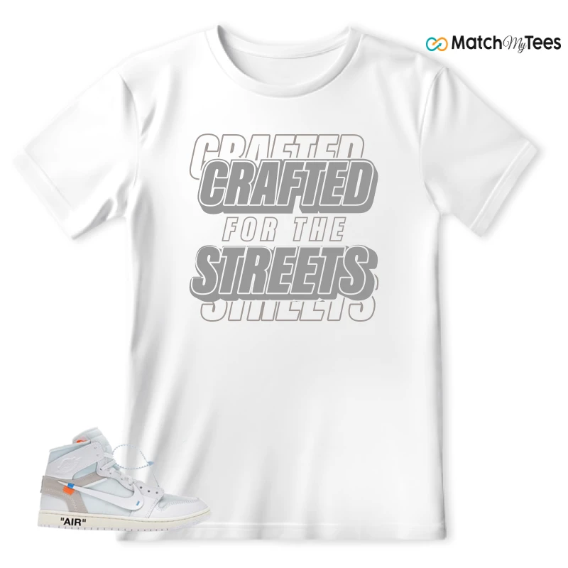 NEKE AIR JORDAN 1 RETRO HIGH OG VIRGIL ABLOH ARCHIVE ALASKA SNEAKER Matching Tees t-shirt