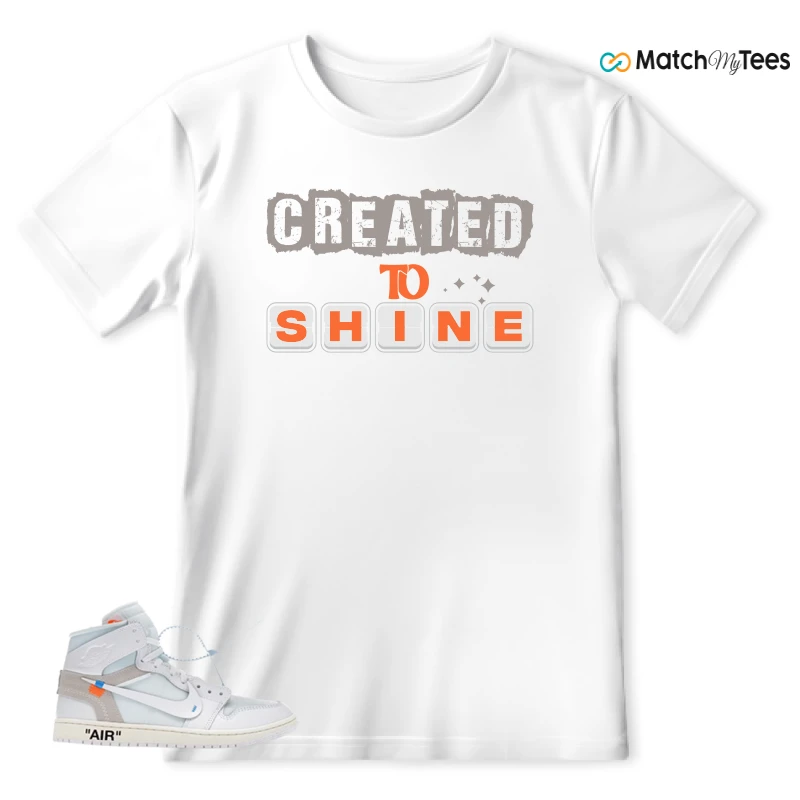NEKE AIR JORDAN 1 RETRO HIGH OG VIRGIL ABLOH ARCHIVE ALASKA SNEAKER Matching Tees t-shirt